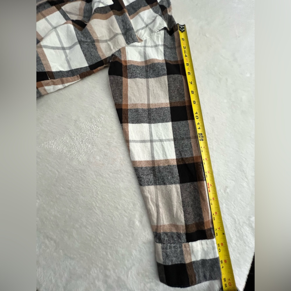 Thread & Supply Plaid Cropped Cotton Button Down Shirt, NWT, Size L - Picture 13 of 15